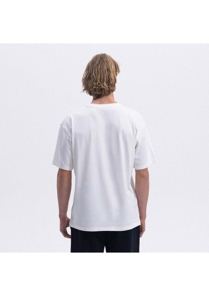 EM376-OF Oversize Tee Erkek T-Shirt - Kırık Beyaz