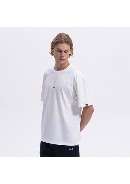 EM376-OF Oversize Tee Erkek T-Shirt - Kırık Beyaz