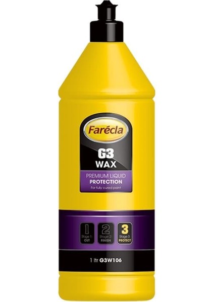 G3 Wax Premium Liquid Cila 1 Litre + Cila Süngeri