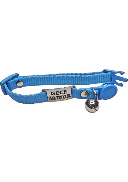 Güvenlik Kilitli Isimli Kedi Tasması, Isimlikli Kedi Tasması, Sallanmayan Kedi Künyesi, Safety Click Tasma