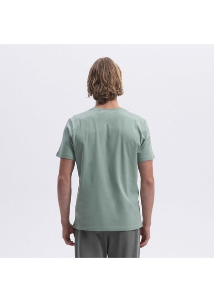 EM461-MNT Bisiklet Yaka Erkek T-Shirt - Yosun