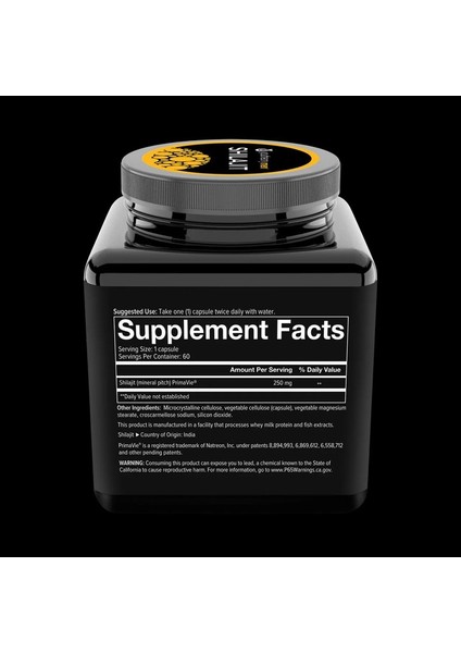 Men's Shilajit - 250 mg Shilajit Capsules - Energy Supplement – Supports Stamina & Endurance* - Gluten Dairy & Soy Free - 60 Veg modelleri