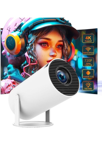 Nomtekno/ HY300 Pro Projeksiyon 720P Bluetooth Android Full Hd