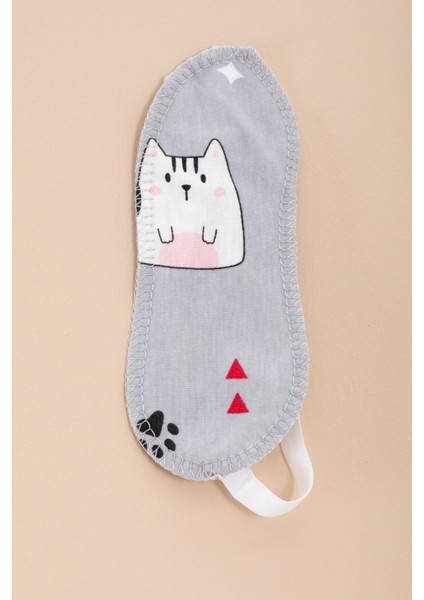 Gri Kedi Baskılı Kısa Kollu Böz Bantlı Kız Çocuk Pijama Takımı 20566 fırsatları