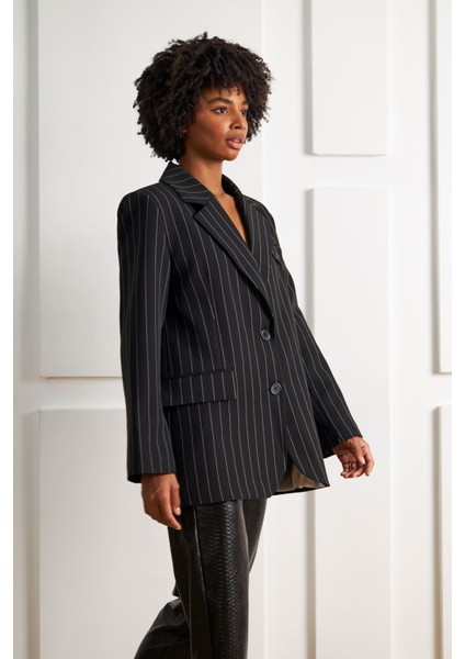 Çizgili Atlas Ceket fırsatları