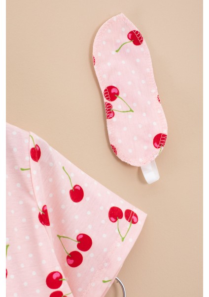 Somon Puantiyeli Kiraz Desenli Kısa Kol Kız Çocuk Pijama Takımı (Göz Bantlı) 20565 indirimleri