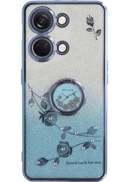 Oneplus Nord 3 5g Halka Kickstand Tpu Çiçekler Telefon Kapağı Degrade Parıltı (Yurt Dışından)