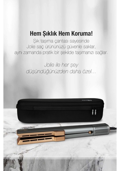Jolie Hs1600 Hava Üflemeli Dijital Isı Göstergeli Iyon Etkili Saç Düzleştirici Antrasit