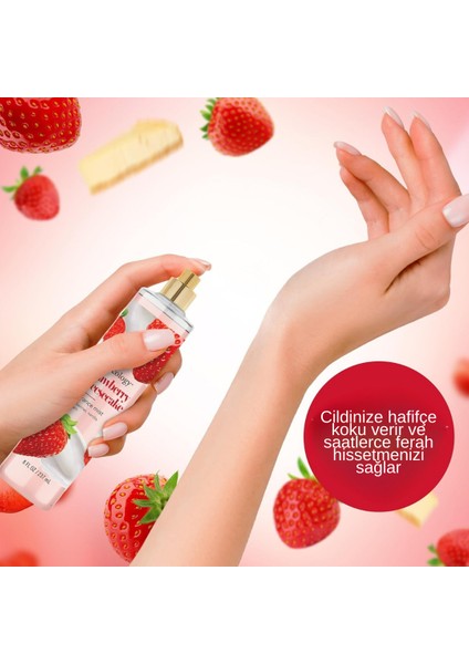 Strawberry Cheesecake Fragrance Mist Çilekli Kadın Vücut Spreyi indirimleri