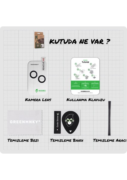 Buddıes iPhone 15 / 15 Plus Uyumlu Kamera Lens Koruyucu (Black) indirimleri