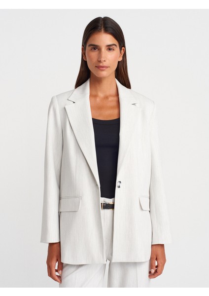 60768 Blazer Ceket-Açık Gri