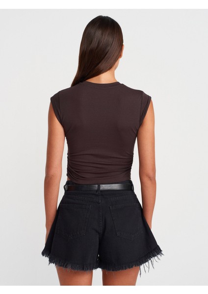 30899 Yanları Büzgü Detaylı Top-Siyah fiyatları