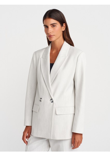 60767 Blazer Ceket-Açık Gri
