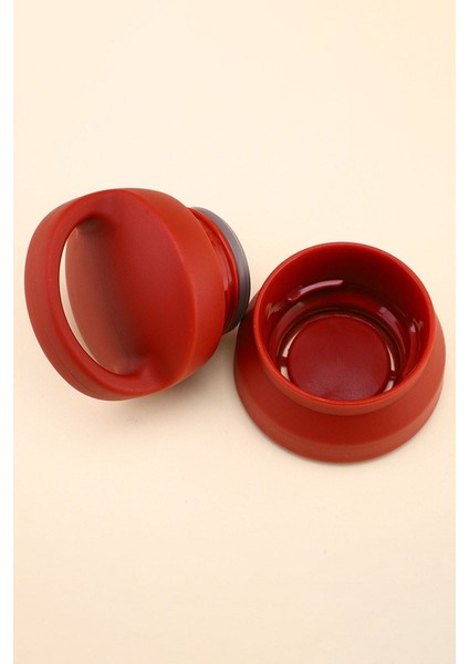 304 L Çelik 500 ml Kırmızı Kulplu El Termos Mug CIN910KR