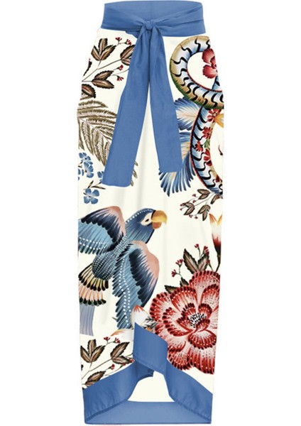 LX005BLUE Tek Parça Plaj Mayo Bikini (Yurt Dışından)