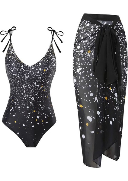 LX088BLACK Tek Parça Plaj Mayo Bikini (Yurt Dışından)