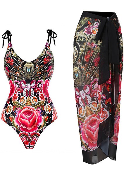 LX089BLACK Tek Parça Plaj Mayo Bikini (Yurt Dışından)