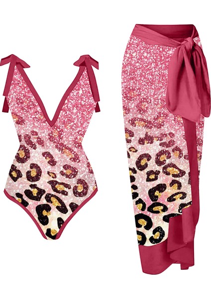 LX025RED Tek Parça Plaj Mayo Bikini (Yurt Dışından)