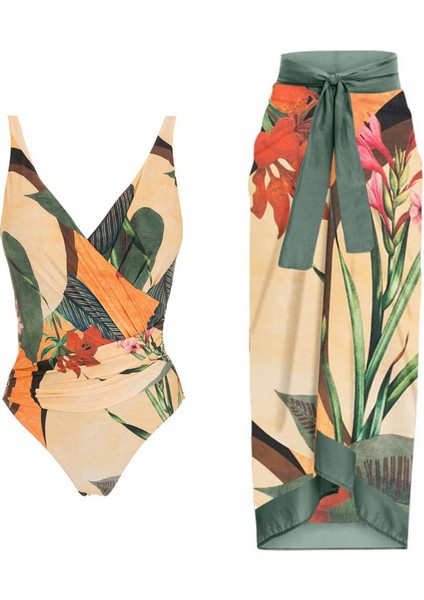 LX108YEŞIL Tek Parça Plaj Mayo Bikini (Yurt Dışından)
