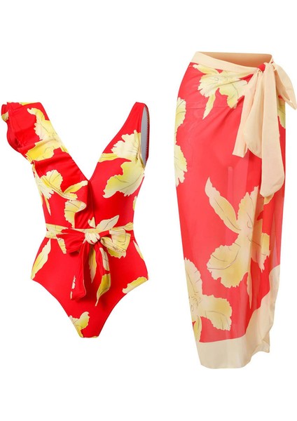 LX102RED Tek Parça Plaj Mayo Bikini (Yurt Dışından)