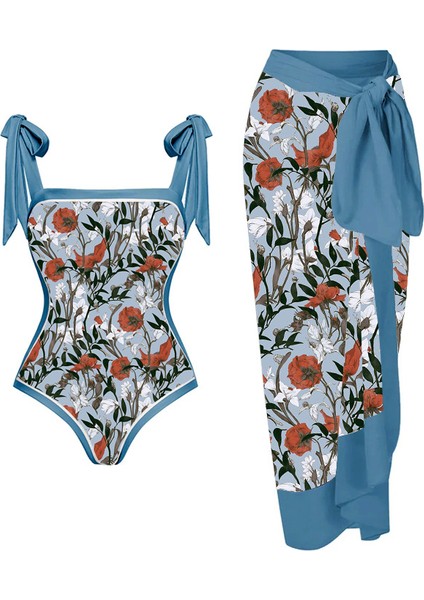 LX113BLUE Tek Parça Plaj Mayo Bikini (Yurt Dışından)