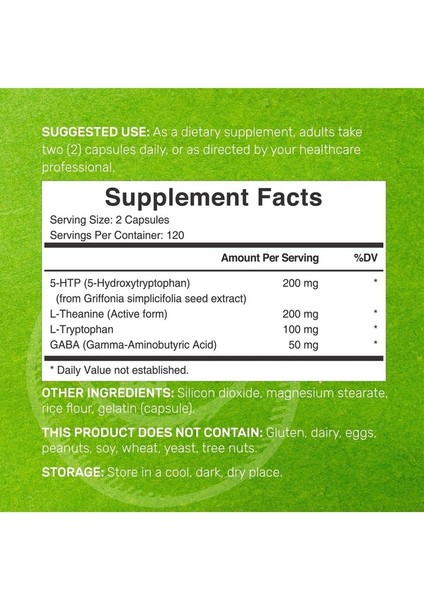 5-Htp 200MG Per Serving, 240 Capsules