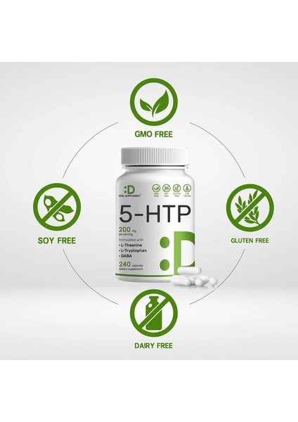 5-Htp 200MG Per Serving, 240 Capsules