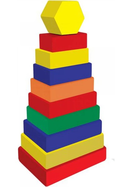 Nessiworld Playwood Ahşap Dikdörtgen Renkli Kule fiyatları
