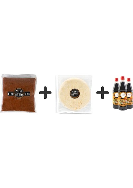 Çiğ 1 KG + Lavaş 10 Adet + Çiğ Sosu 1 L