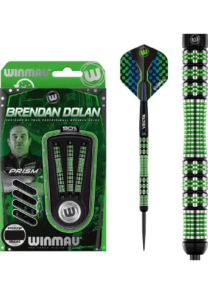 Brendan Dolan %90 Tungsten Çelik Uçlu Dart Oku