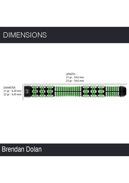 Brendan Dolan %90 Tungsten Çelik Uçlu Dart Oku modelleri