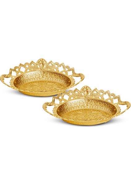 2 Adet Saray Oval Hurmalık, Çerezlik, Şekerlik, Lokumluk (433-2)