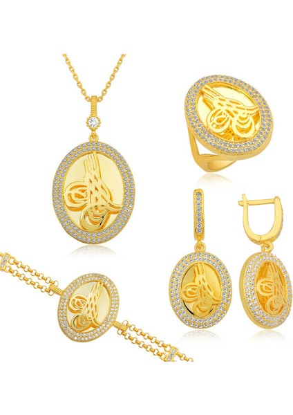 Gümüş Çerçeveli Tuğra Set