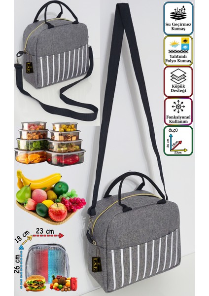 Anne Bebek Askılı Taşıma Çantası Isı Yalıtımlı Termal Termoslu Yemek, Mama, Beslenme, Gıda Çantası