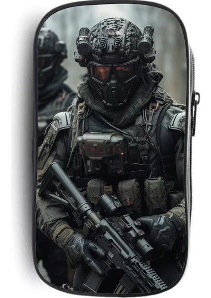 Dark Zone Breakout Kalem Kılıfı Büyük Kapasiteli Çok Fonksiyonlu Üç Katmanlı Kalem Kılıfı Saklama Çantası Düşmeye Dalı (Yurt Dışından)