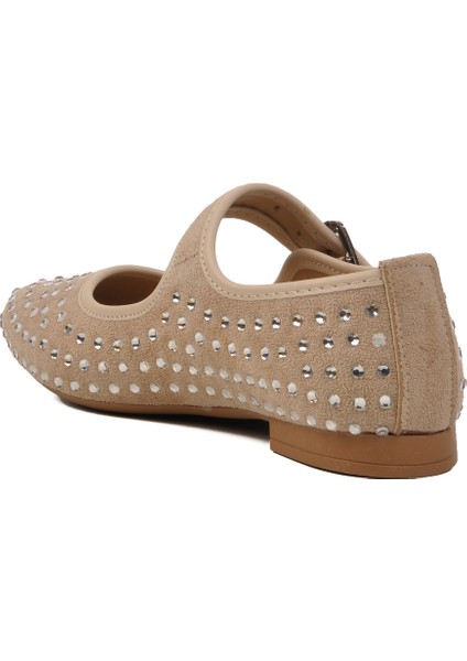 Bej Taş İşlemeli Kadın Babet 354159 Z fırsatları