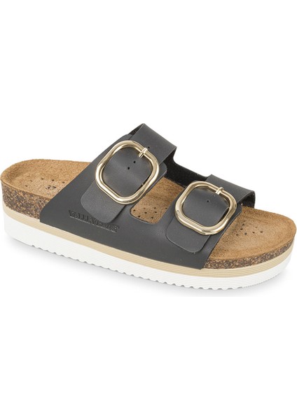 Kadın Terlik VG4801T Valleverde Nabuk Slipper Nero