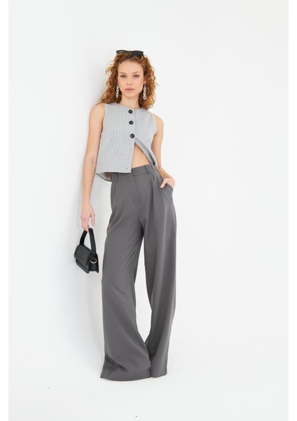 Kemeri Tokalı Atlas Pantolon