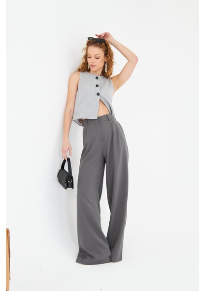 Kemeri Tokalı Atlas Pantolon indirimleri