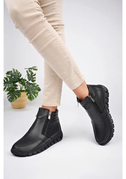 Deri Kadın Anatomik Deri Bot TRC179-3608