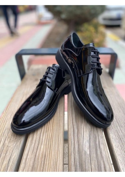 Pıerre Cardın 14205 Exclusıve Sıyah Rugan Ayakkabı