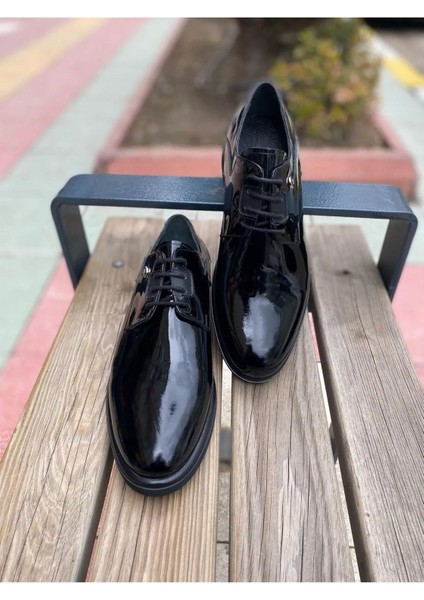 Pıerre Cardın 14205 Exclusıve Sıyah Rugan Ayakkabı modelleri