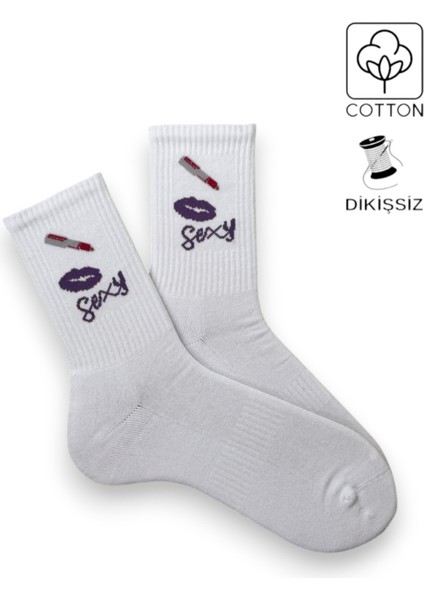 Kadın (2 Çift) Çeyrek Soket Tenis Model Pamuklu Terletmez Çorap
