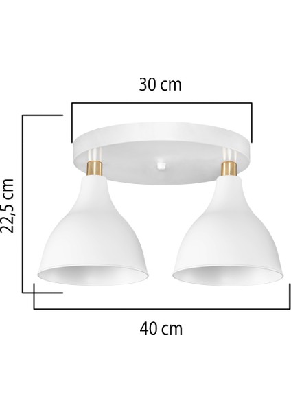 Ronda Ikili Plafonyer Avize Beyaz fırsatları