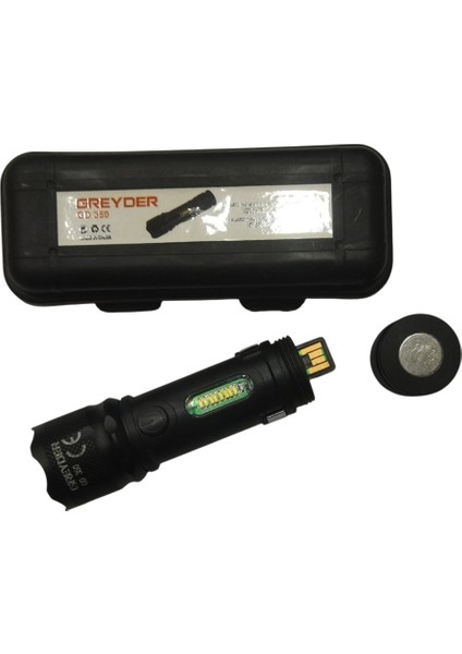 GD-350 Şarjlı USB Mıknatıslı Fener