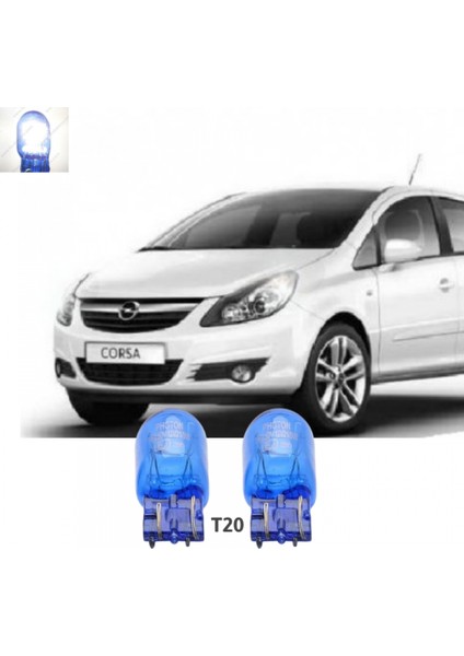 Opel Corsa D Beyaz Gündüz Farı Ampulü T20 WY21/5W PH5523DV