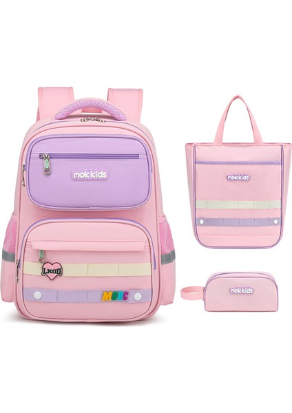 Öğrenci Okul Çantası Azaltılmış Yük Omurga Koruması Omuz Çantası Büyük Kapasiteli Çanta (Yurt Dışından)