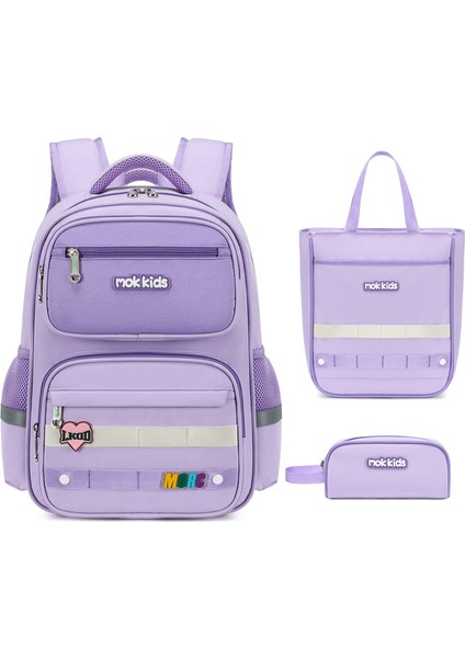 Öğrenci Okul Çantası Azaltılmış Yük Omurga Koruması Omuz Çantası Büyük Kapasiteli Çanta (Yurt Dışından)