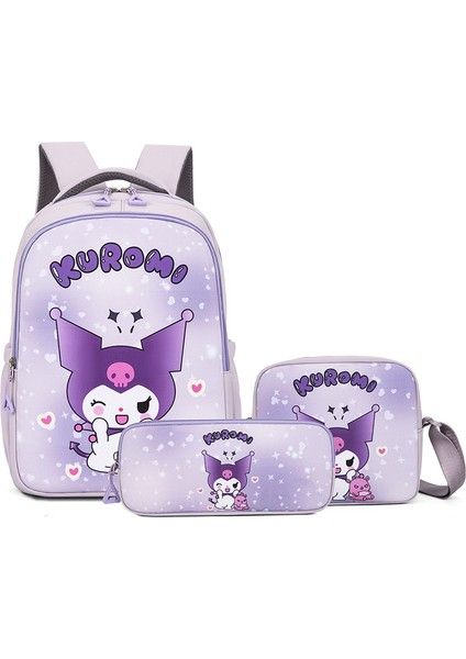 Öğrenci Üç Parçalı Set Çocuk Anime Baskı Kt Kedi Kurumi Sırt Çantası Kalem Çantası ile (Yurt Dışından)
