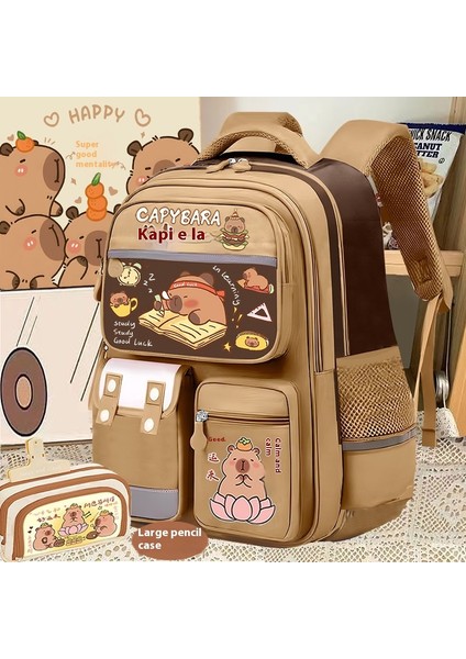 Kapya Okul Çantası Büyük Kapasiteli Su Yunusu Omuz Çantası Kire Dalı Depolama Yük Azaltma Sırt Çantaları (Yurt Dışından)